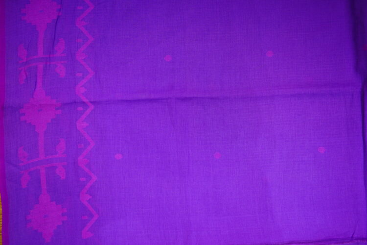 Pure Handloom Cotton Jamdani Fabric - Image 3