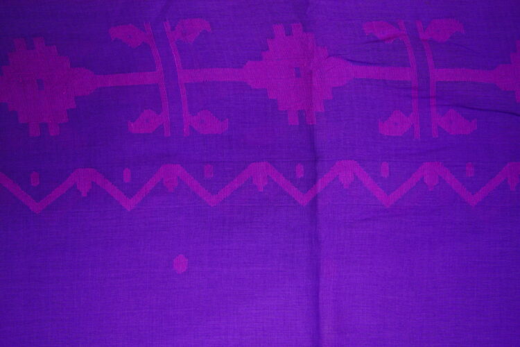 Pure Handloom Cotton Jamdani Fabric - Image 2