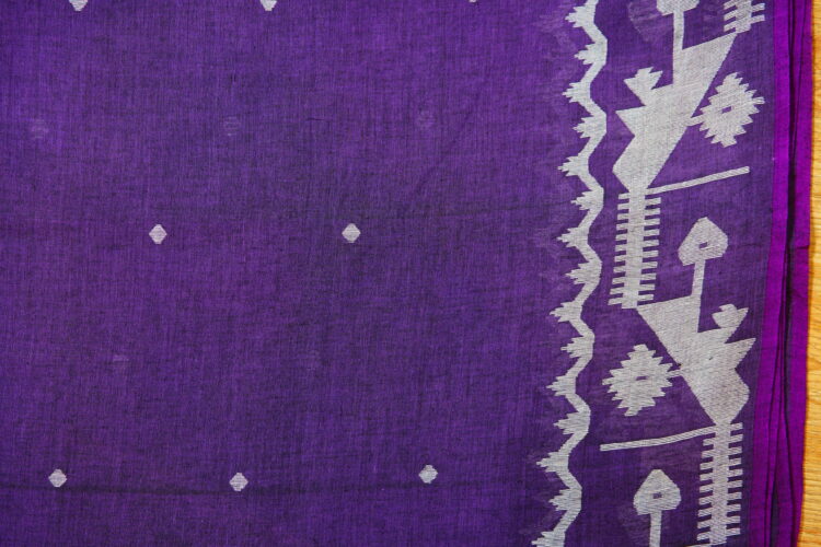 Pure Handllom Cotton Jamdani Fabric - Image 3