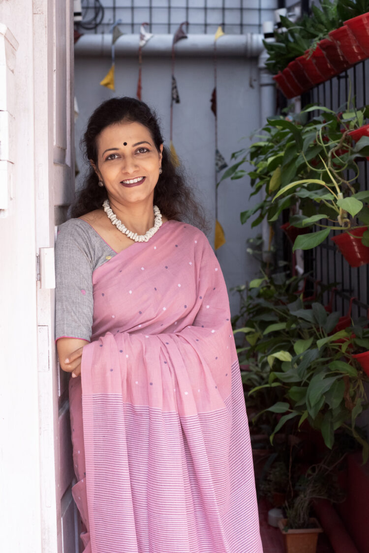 Pink Jamdani Saree