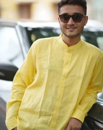 Yellow Linen Kurta