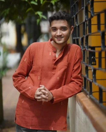 Rust Colour Kala Cotton Kurta