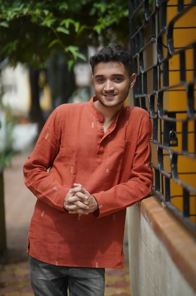 Rust Colour Kala Cotton Kurta