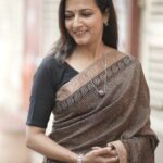 Hand block printed Grey Maheshwari saree showcasing Bagh motifs