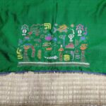 Blouse piece with kantha embroidery