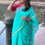 Sea green bird motif in pallu handwoven jamdani saree