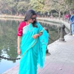 Sea green bird motif in pallu handwoven jamdani saree
