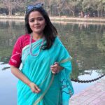 Sea green bird motif in pallu handwoven jamdani saree